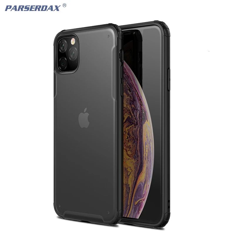 Ударопрочный бампер Броня чехол для Apple iPhone 11 Pro XS Max XR X 8 Plus 7 мягкий чехол для телефона рамка жесткая задняя панель из поликарбоната 100 шт