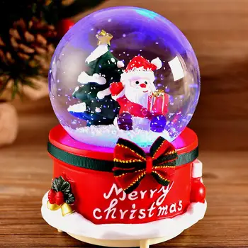 

Christmas snow globe music box Dancing Snowflakes Handmade Water Ball Crafts for Thanksgiving Birthday Christmas New Year #4W