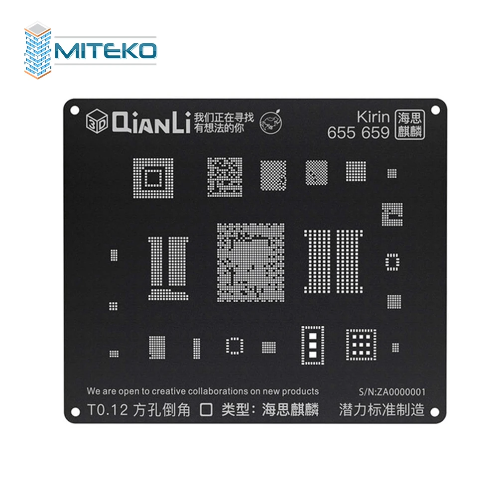 QIANLI iBlack 3D стальная сетка реболлинга трафарет для Android Qualcomm EMMC MSM EMMC General DDR KIRIN 655 659 MSM 8937 2AA MTK 6582