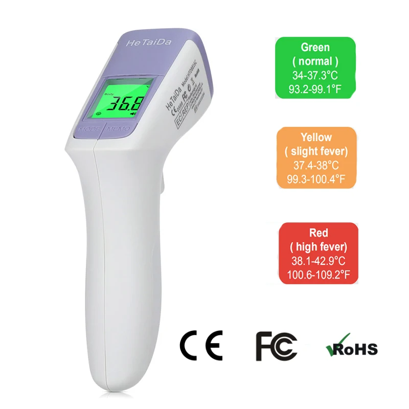 

LCD Infrared Forehead Body Thermometer Non-contact IR Temperature Measurement Device Body Surface Digital Fever Thermometer