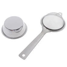 Сетчатый ситечко для заварки чая из нержавеющей стали, ситечко для заварки чая с ручкой, кухонный инструмент