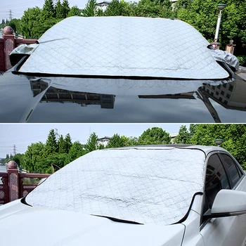 

Silver Car Windshield Cover Antifreeze Protector Frost Guard Accessories