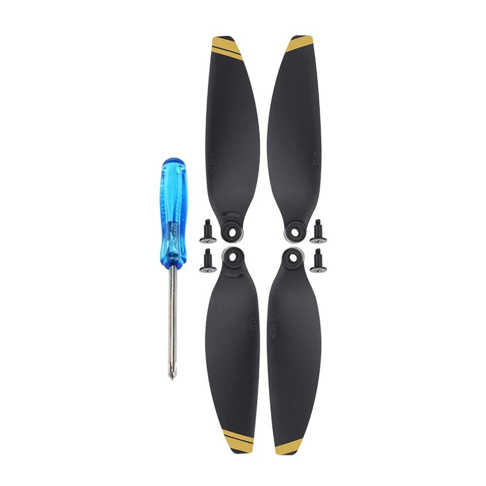 1pair Black Gold 1/2 пара 4726F Лопасти пропеллера для DJI Mavic Mini Drone аксессуары - Цвет: 1pair Black Gold