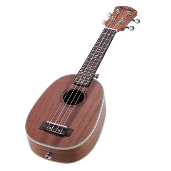 

21" Pineapple-shaped Soprano Ukulele Sapele Ukelele equipped with rosewood fingerboard 4 nylon strings for kids