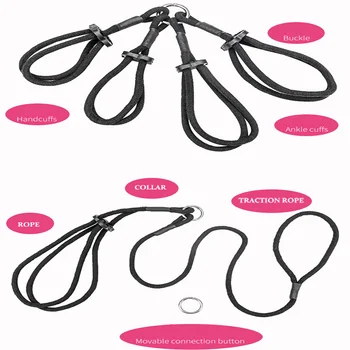 Sex Cotton Bondage Restraint Rope Slave Roleplay Toys for Couples Adult Games Products Shibari Hogtie Fetish Harnes 3