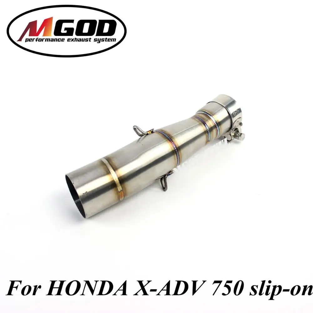 Без шнуровки для мотоцикла, выхлопная труба для мотоцикла, передняя часть, средняя часть трубы, скутер для HONDA-X-ADV750 X ADV750 X-ADV