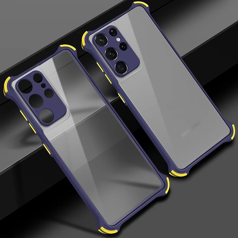 Luxury Shockproof Case For Samsung S20 FE Note 20 S20 Plus 20Ultra S21 Plus Matte Case A71 A51 A31 4G A52 A72 5G A70 A50 A30 A20