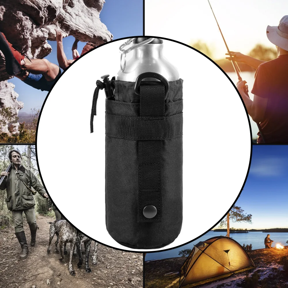  Tactical Water Bottle Bag Molle System Kettle Pouch Holder Hunting Camping Cycling Bottle Bag Draws - 32806306900