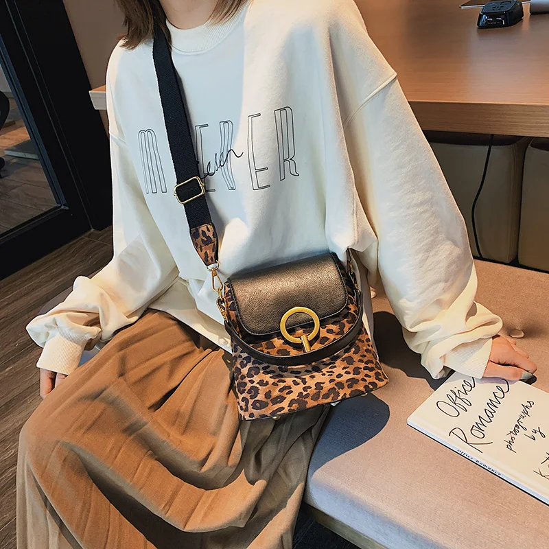 Модная сумка-мешок, леопардовая Женская велюровая сумка-мессенджер, дизайнерская женская сумка через плечо, роскошная женская маленькая сумочка