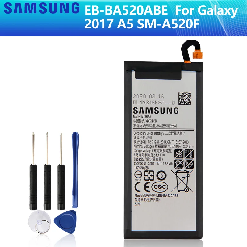 Samsung Original Replacement Battery Eb Ba520abe For Samsung Galaxy A5 2017 A520 Sm A520f 2017 Edition A520f 3000mah Authentic Digital Batteries Aliexpress
