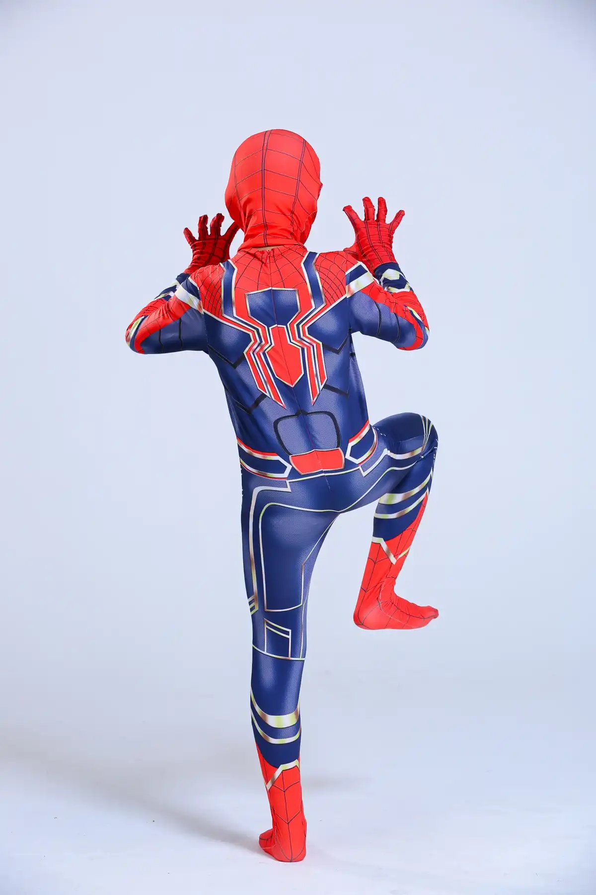 iron spiderman cosplay halloween costume for kids