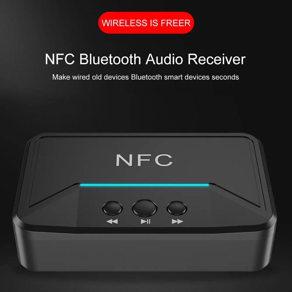 Bluetooth 5 0 Receiver Smart NFC A2DP RCA AUX 3 5MM Jack Wireless Adapter Suppotr USB Play For Car Household Speaker Headphone