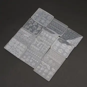 

12Pcs Mini Size Nail Art Silicone Mold Leaves Flower Animals Template Acrylic Gel Tools Resin Mold Jewelry Making Tools