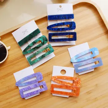 

Hot Fashion Simple Hairpins Acrylic Leopard Print Word Clips for Women Girls Side Clip Headwear Hairpin Headdress Tools