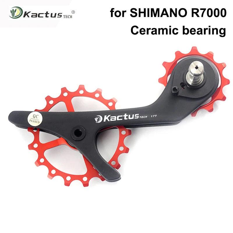 Kactus Tech 17THA велосипедный задний переключатель из углеродного волокна, CNC MTB велосипед керамический подшипник направляющий шкив колеса для SHIMANO R7000