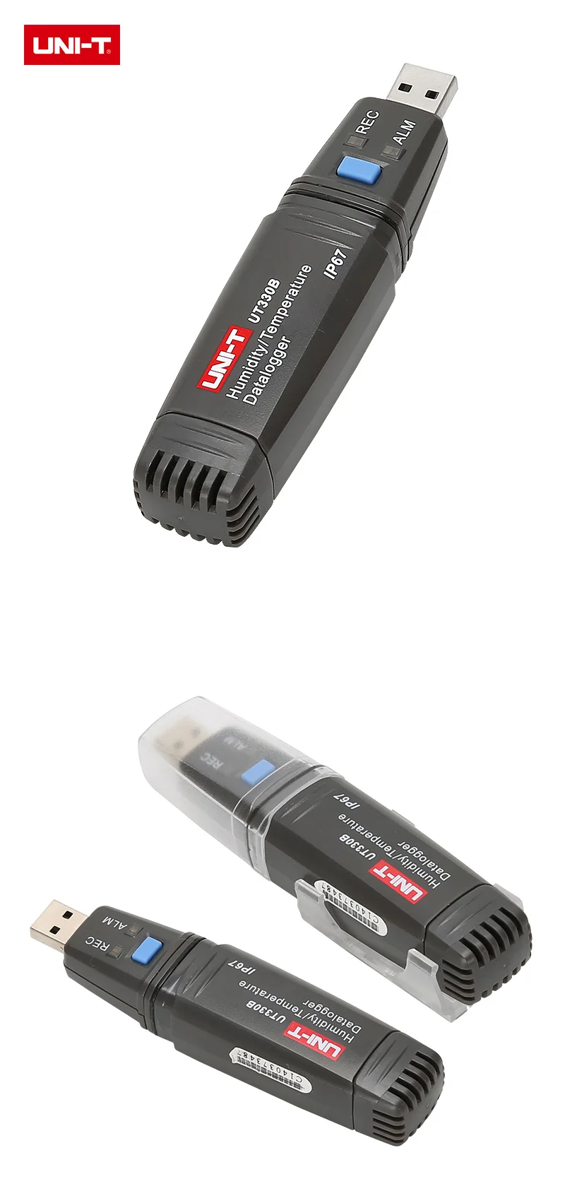 UNI-T UT330A / B / C Цифровой регистратор данных температура влажность usb 60000 Temp Recorder Регистратор температуры Регистратор-40~ 80C(-40~ 176F