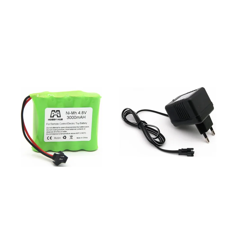 4,8 v 3000mah NiMH Ni-MH аккумулятор с зарядным устройством для радиоуправляемых игрушек, автомобилей, танков, роботов, лодок, пистолетов Ni-MH AA 4,8 v перезаряжаемый аккумулятор - Цвет: Цвет: желтый