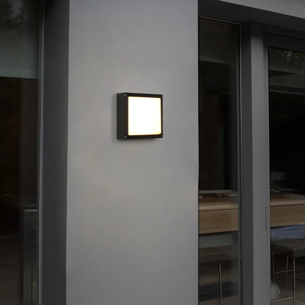 Square Led Radar Motion Sensor Outdoor Wall Light Light Control 10W Ip65 Waterproof Wall Lamp Sconce 3 Light Color Changeable Square Led Radar Motion Sensor Outdoor Wall Light Light Control 10W Ip65 Waterproof Wall Lamp Sconce 3 Light Color Changeable