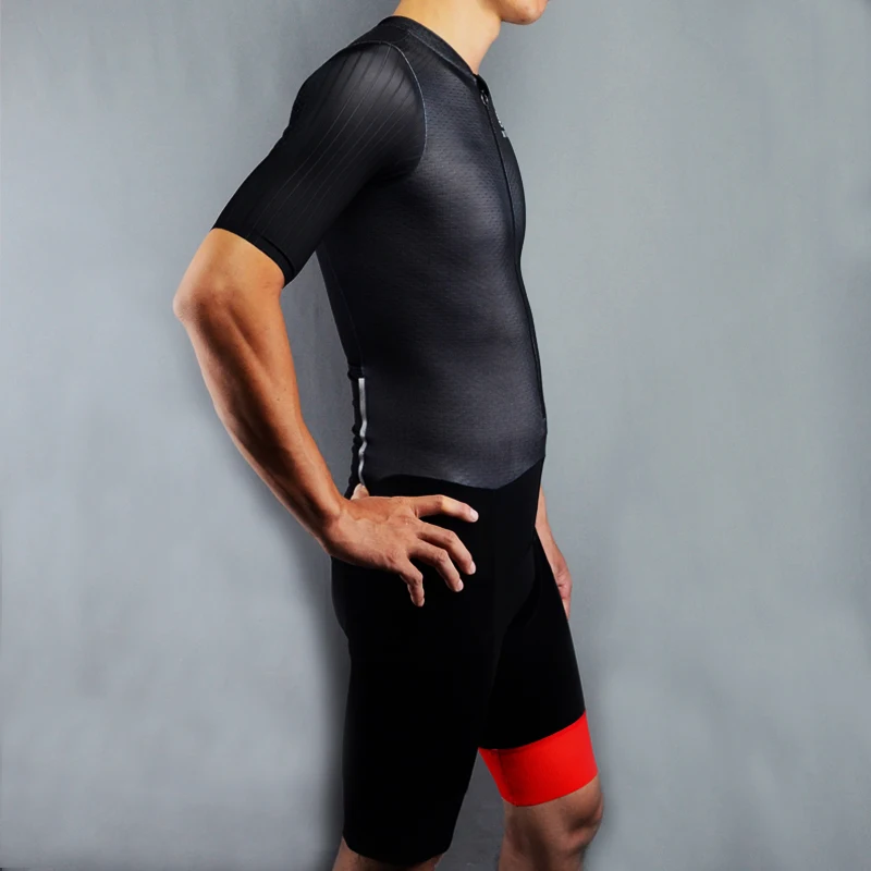 Swiftofo Black Skinsuit Cycling Suits Man Triathlon Road Cycling Set Ropa Ciclismo Maillot Bike Sports Jumpsuit With Pockets 2