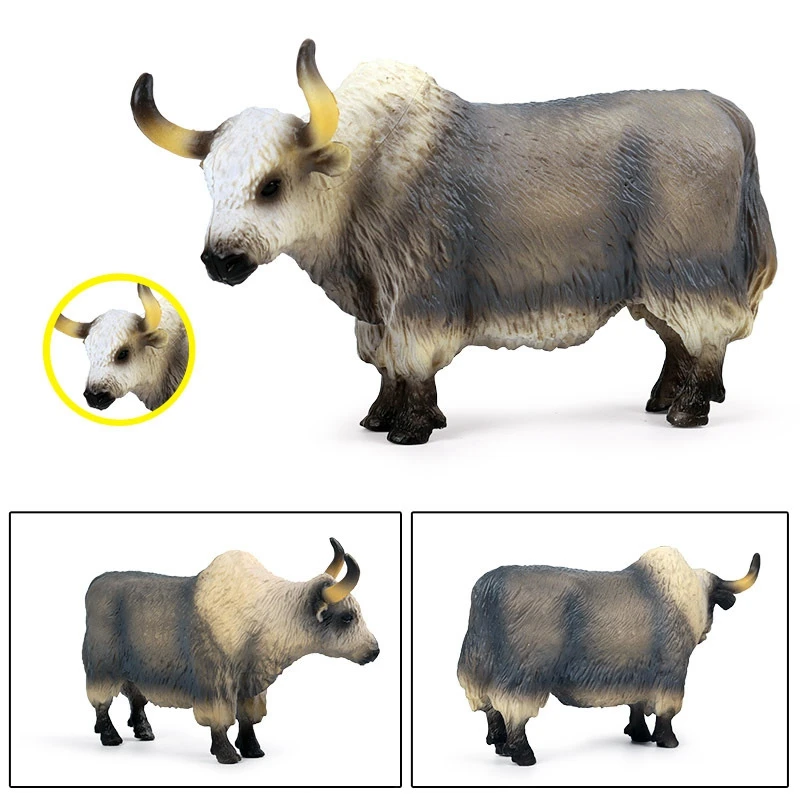 Моделирование диких животных модель новая черная фигурка яка модель игрушки украшения