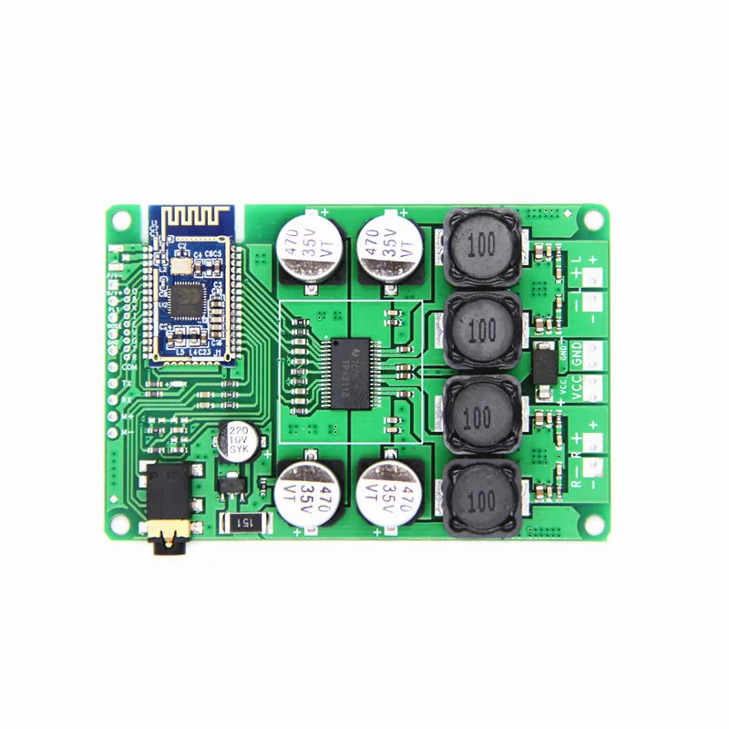 

Bluetooth 5.0 Power Amplifier Board 2x30W/20W Support AUX Audio input Support Serial Command to Change the name password