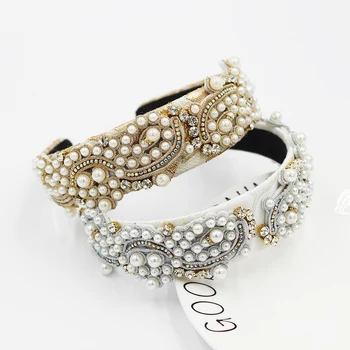 

Baroque fashion fashion rhinestone headband fashion beaded headband pearl headband accessories wedding headpiece 761