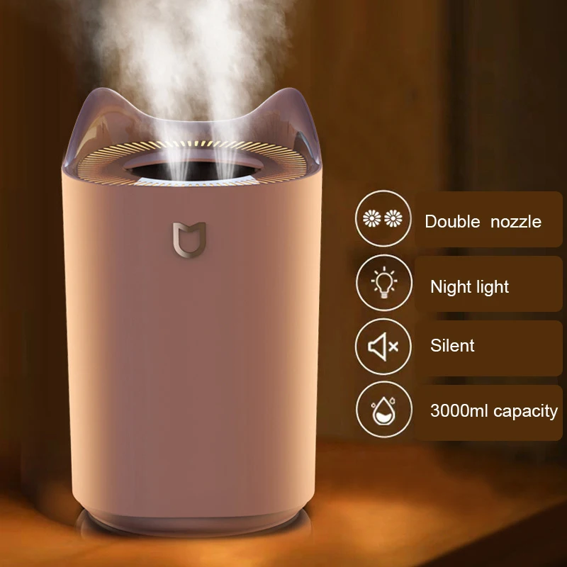 Двойной увлажнитель воздуха 3000 мл домашний холодный туман аромадиффузор с