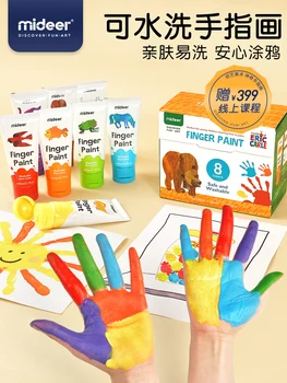

mideer Milu finger paint children baby harmless baby kids painting color paint washable watercolor For Drawing Art Supplies