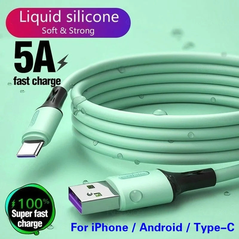 Зарядный кабель USB Type C 5 А 1 8/м|Кабели для мобильных телефонов| |