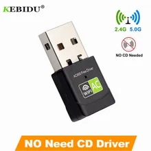 KEBIDU Бесплатный драйвер USB WiFi адаптер переменного тока 600 Мбит/с Lan Wi-Fi адаптер Ethernet WiFi ключ 5 ГГц Wi Fi приемник беспроводная сетевая карта