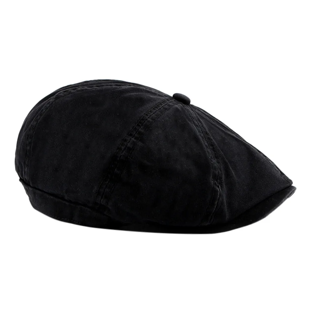 

Newsboy Cap Men's Twill Cotton Eight Panel Hat Elegant Women's Baker Boy Caps Khaki Retro Hats Male Boina Beret #YL10