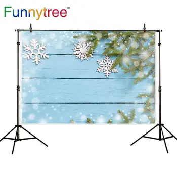

Funnytree background photophone winter snowflake tree Christmas new Year wood Backdrops photography photobooth photo studio