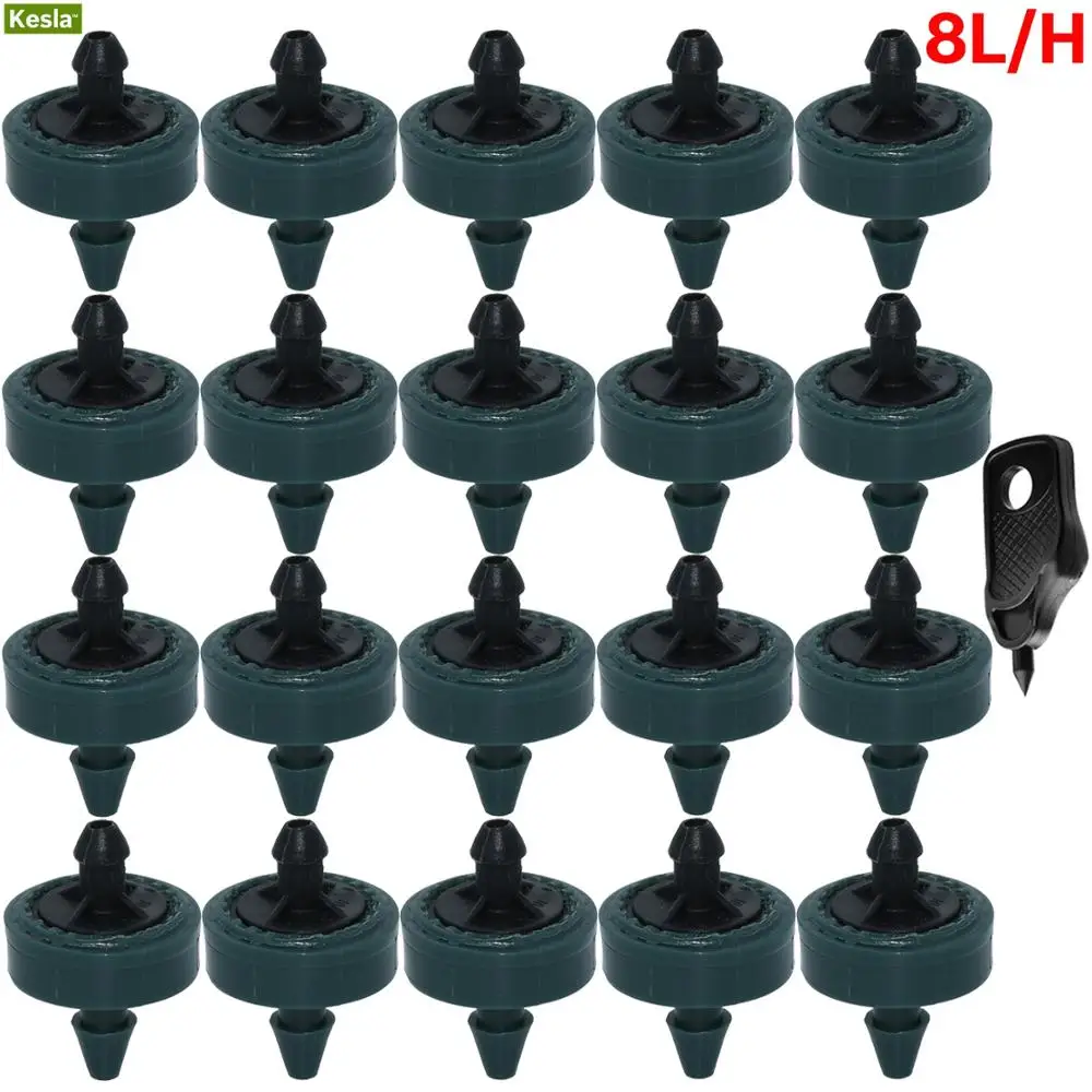 Greenhouse Dripper 20-50pcs 8L/H Adjustable Flow Pressure Compensating 2L/H 4L/H Emitter Drip Irrigation System Garden plants irrigation kits,drip irrigation kits,garden irrigation kits,drip irrigation tool,self watering drippers