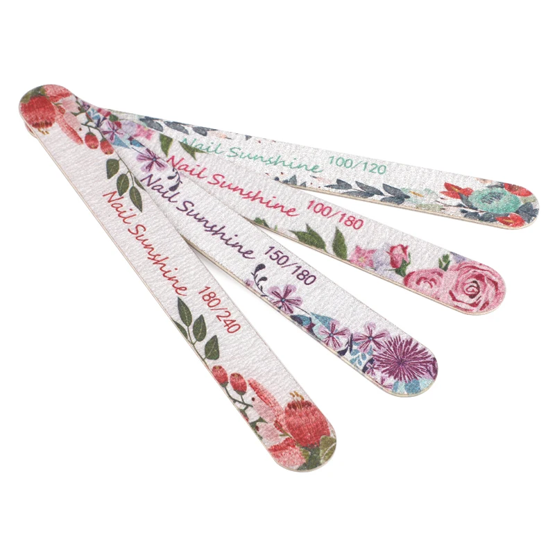 

10 шт./лот, толстая деревянная пилка для ногтей 100/120/150/180/240, цветная наждачная бумага, деревянная буферная пилка для кутикулы, пилки для ногтей, инструменты для маникюра
