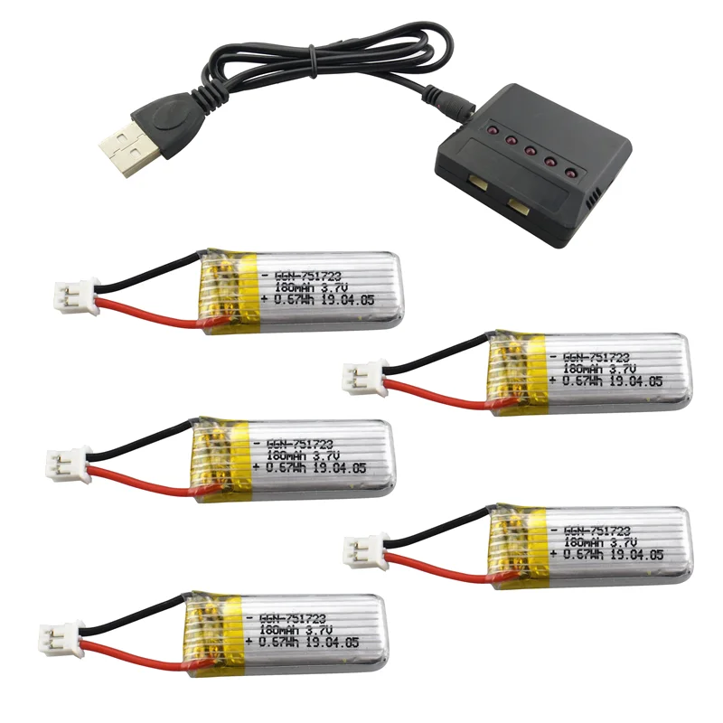 5 шт 3 7 V 180mAh литиевая батарея с в 1 зарядное устройство для A20 A20W Запчасти