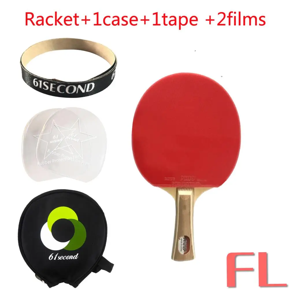 Pro Настольный теннис Combo Paddle ракетки: Yinhe T-10+ лезвие с 2 шт. Palio CJ8000(H40-42) каучуков Shakehand длинной ручкой FL - Цвет: FL with Y 1 case