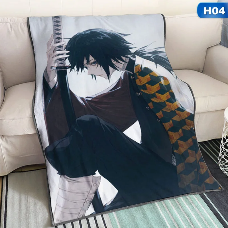 Одеяло Kimetsu No Yaiba для косплея «сделай сам», мягкий фланелевый теплый воздушный плащ, размер s 150*100 см - Цвет: 4