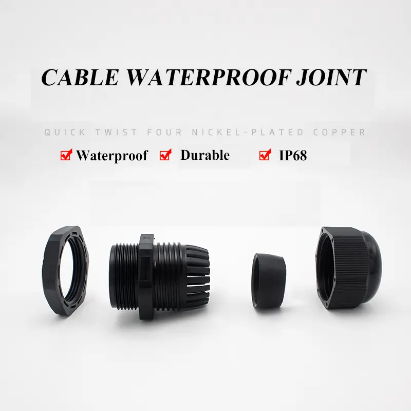 1/2/5/10pcs Waterproof Cable Gland Cable Entry IP68 PG7-PG36  White/Black Nylon Plastic Connector Joint - Image 3