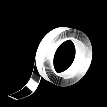 

5Pcs 1M Multifunctional Reusable Double Sided Tape Heavy Duty Adhesive Transparent Traceless Tape Clear Washable Remove Sticker