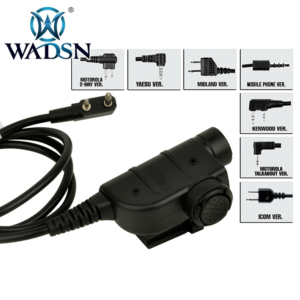 WADSN Tactial PTT Push-To-Talk Silynx выпускает грудь Midland Ptt для Kenwood Motorola Airsoft Softair наушники адаптер WZ125