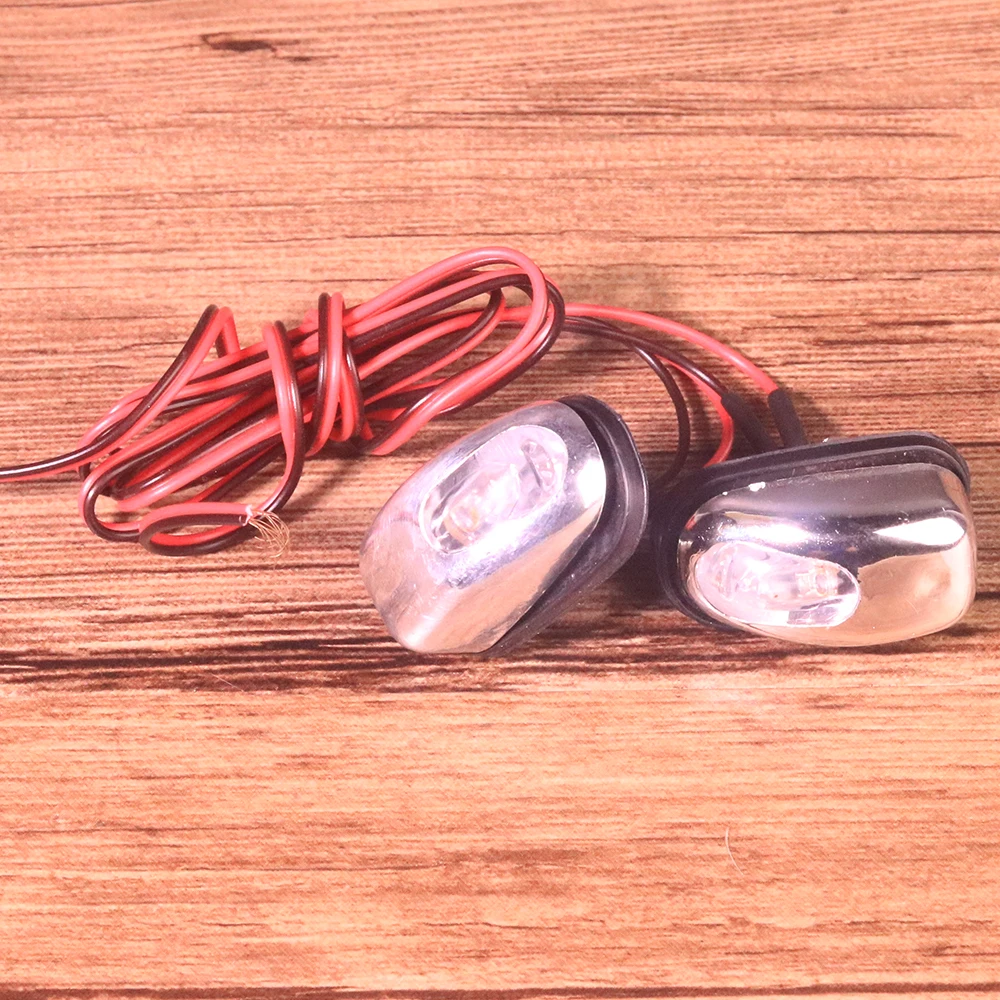 2X Universal Car LED Light Lamp Windshield Washer Wiper Jet Water Spray Nozzle Spout Wiper Washer Eye Fit for BMW HONDA FORD VW (3)