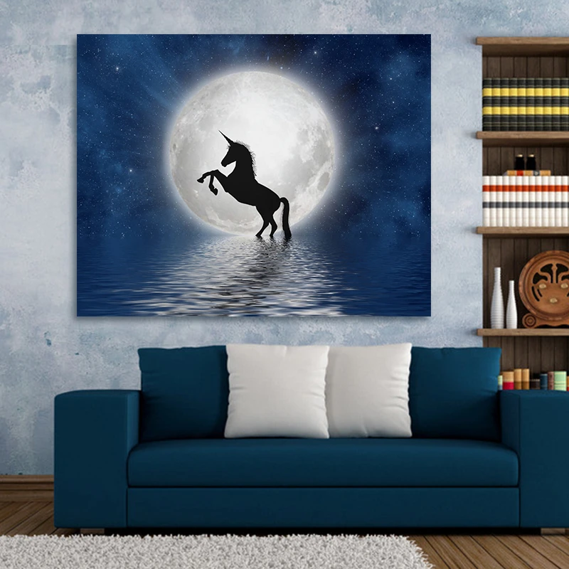 Pinturas de arte por números paisaje de Luna jirafa unicornio paisaje  realista hecho a mano dibujo pared colgante pintura por números|Pintura por  números| - AliExpress