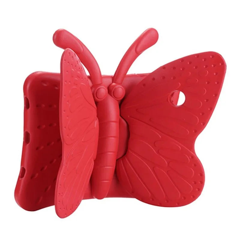 Чехол для iPad Air 3 Pro 10,5, детский чехол с милыми мультяшными бабочками, моющийся противоударный защитный чехол для iPad 10,2 дюймов - Цвет: Красный