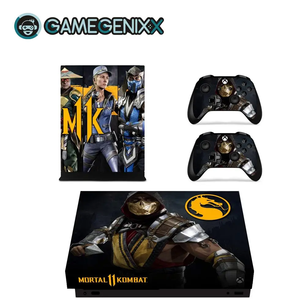 Mortal Kombat GAMEGENIXX виток винилопласта с наклейкой для консоли Xbox One X и 2 контроллера-mmoral Kombat - Цвет: Mortal Kombat