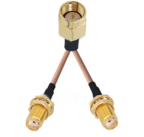 RP SMA/SMA to 2X SMA Male Female One in two Y Type Splitter Combiner WIFI Antenna Extension Cable RG316 RF Coax Pigtail Jumper