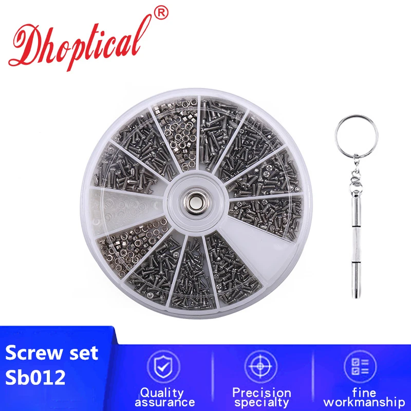

12 Kinds Eyewear Accessories Eyeglasses Glasses Screws Set Eyeglass Screw Nut Gasket Box Screws Case Sunglasses repair tool