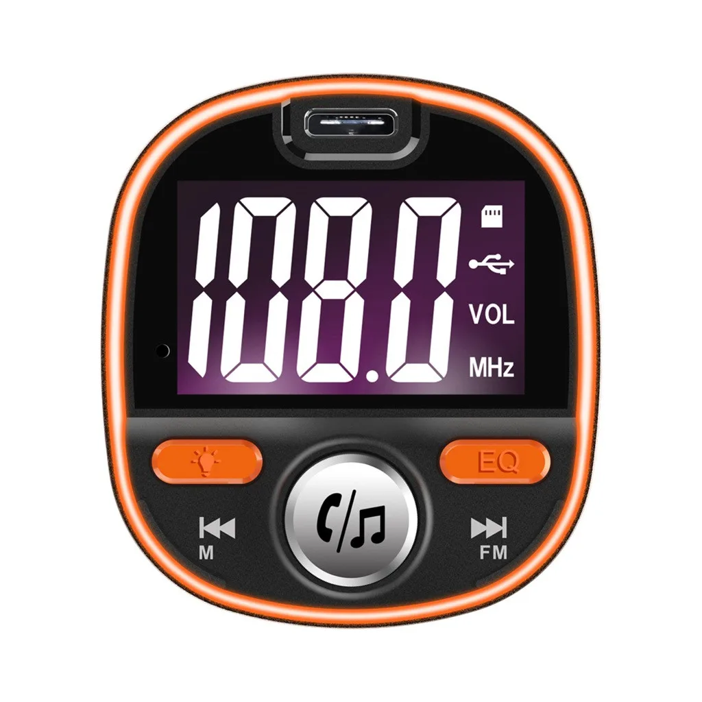 Автомобильный Bluetooth 5,0 fm-передатчик, Беспроводная Громкая связь, приемник, Авто mp3-плеер, 2.1A, двойной USB, быстрое зарядное устройство, автомобильные аксессуары