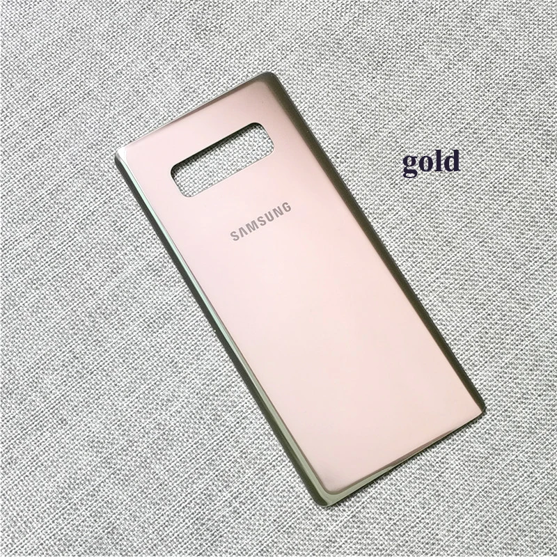 gold samsung Galaxy note 8 чехол стеклянная задняя крышка батарейного отсека чехол samsung note8 Корпус Замена оболочки+ клейкая наклейка - Цвет: gold