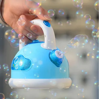 

Pink/blue Children's Educational Kettle Bubble Machine Cute Eco-friendly Outdoor Automatic Bubble Machine Atmosphere Making Toy