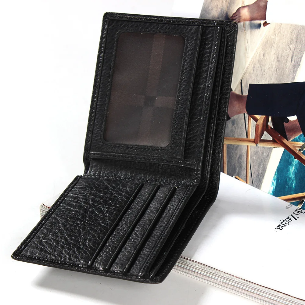 

MEN'S Wallet Short Genuine Leather Soft Thin Wallet Top Grade Enterprise Gift Customization Logo